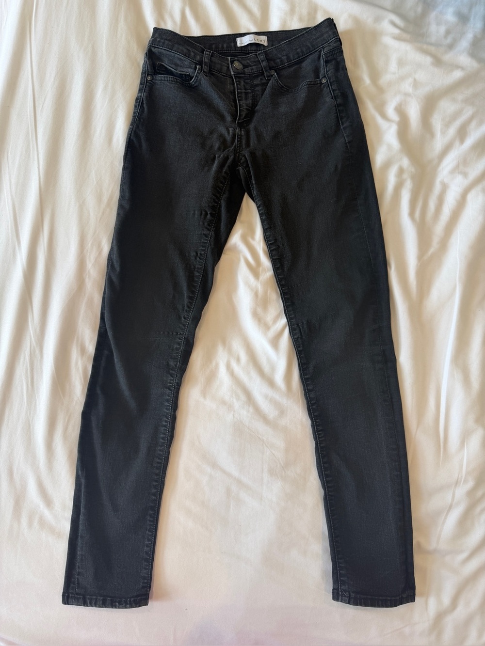 Loft Skinny Stretch Black Jean Size 25/0